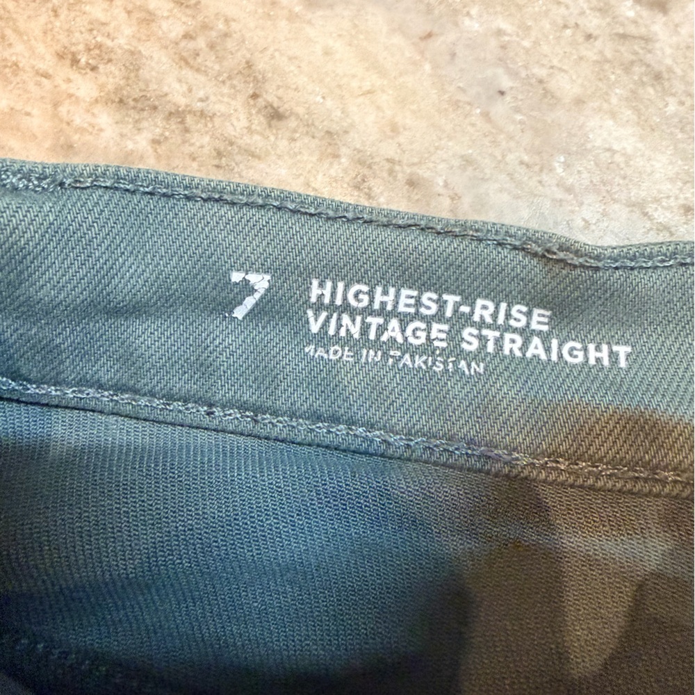 Arizona Jean Co. | Highest-Rise Vintage Straight Jeans | Size 7 Teal/Sage Green - Picture 5 of 11